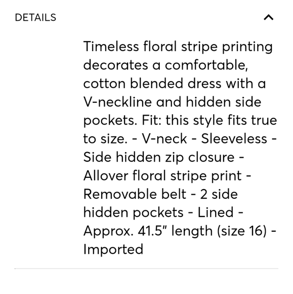 NWOT CITY CHIC ROSE PRINT STRIPED DRESS. SZ XXL/24 - Picture 6 of 7